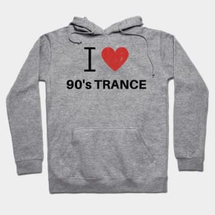 I Heart 90's Trance - White Hoodie